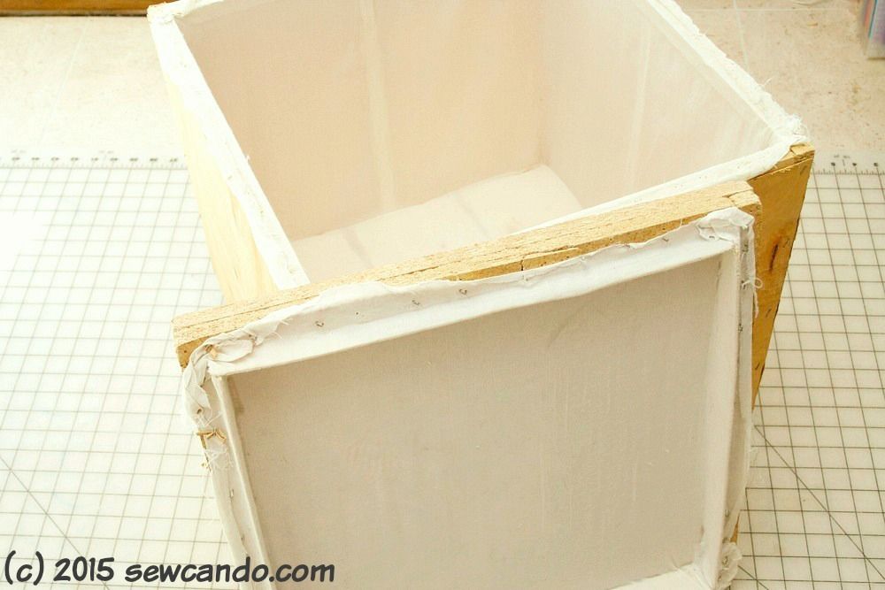 Sew Can Do The Reupholstered Storage Cube ANYONE Can Do